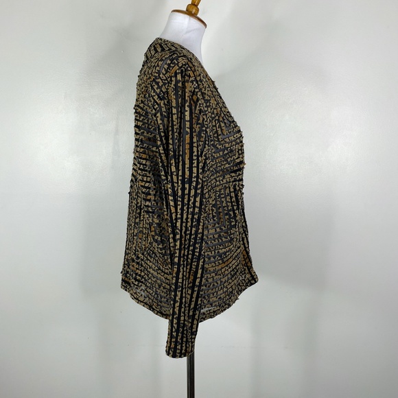 Chicos Leopard Mesh Jacket Sz. 2 (Large) Animal Print - Picture 4 of 12